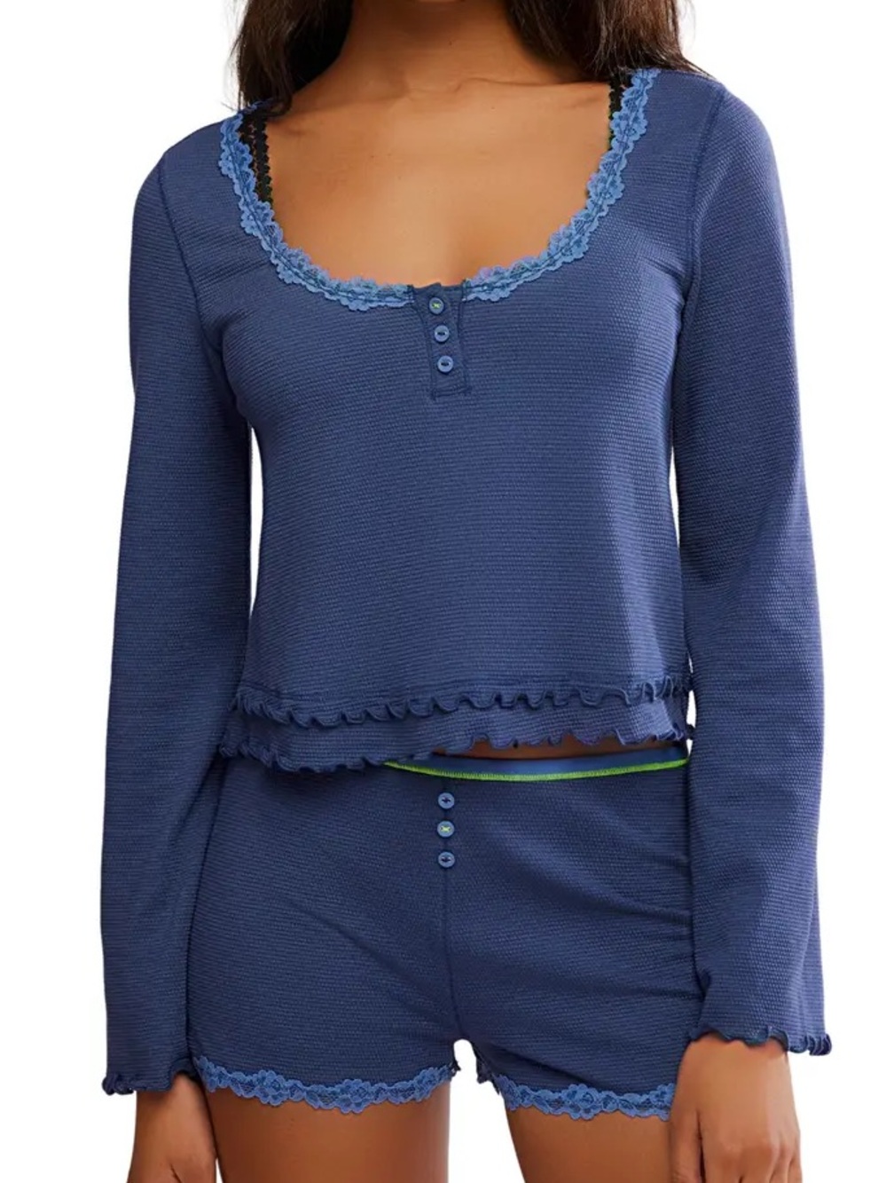 Free people intimately spring break long sleep pajama top size XS